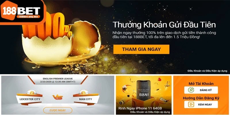 Nạp đầu 188BET tặng 199k - Cơ hội trải nghiệm thả ga 1 Chương trình “Nạp đầu 188BET tặng 199k” là một trong những ưu đãi hấp dẫn